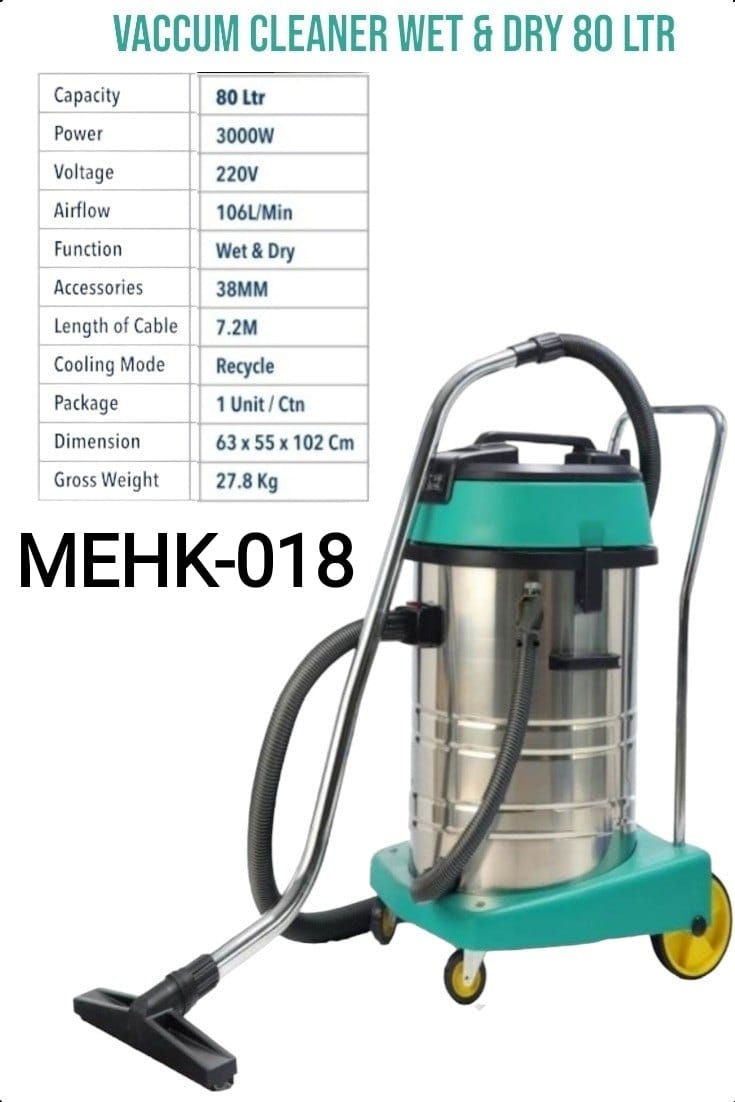 VACCUME CLEANER WET & DRY 80LTRS